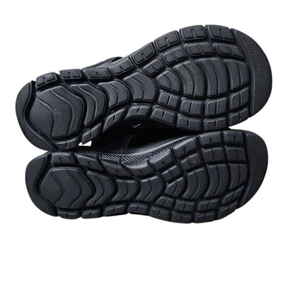 Sketchers Yoga Foam Flex Appeal 4.0 Boldest Black Sling Back Sandal Shoe - Picture 9 of 9
